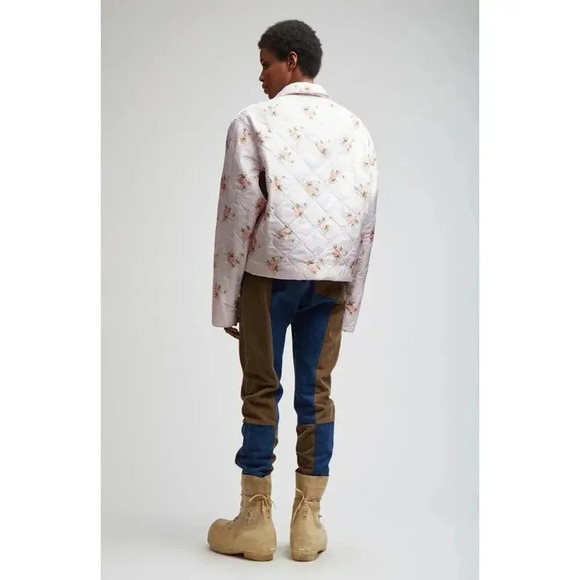 NWOT $689 Rentrayage Melba Floral Quilted Rose Bomber Jacket - Grandma Recycled - Picture 5 of 12